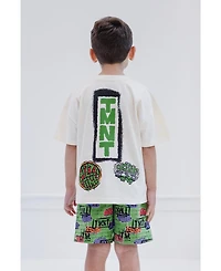 Teenage Mutant Ninja Turtles Little Boys T-Shirt and French Terry Shorts Outfit Set
