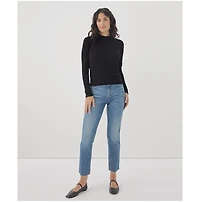 Pact Women's Organic Cotton Favorite Rib Mockneck Top