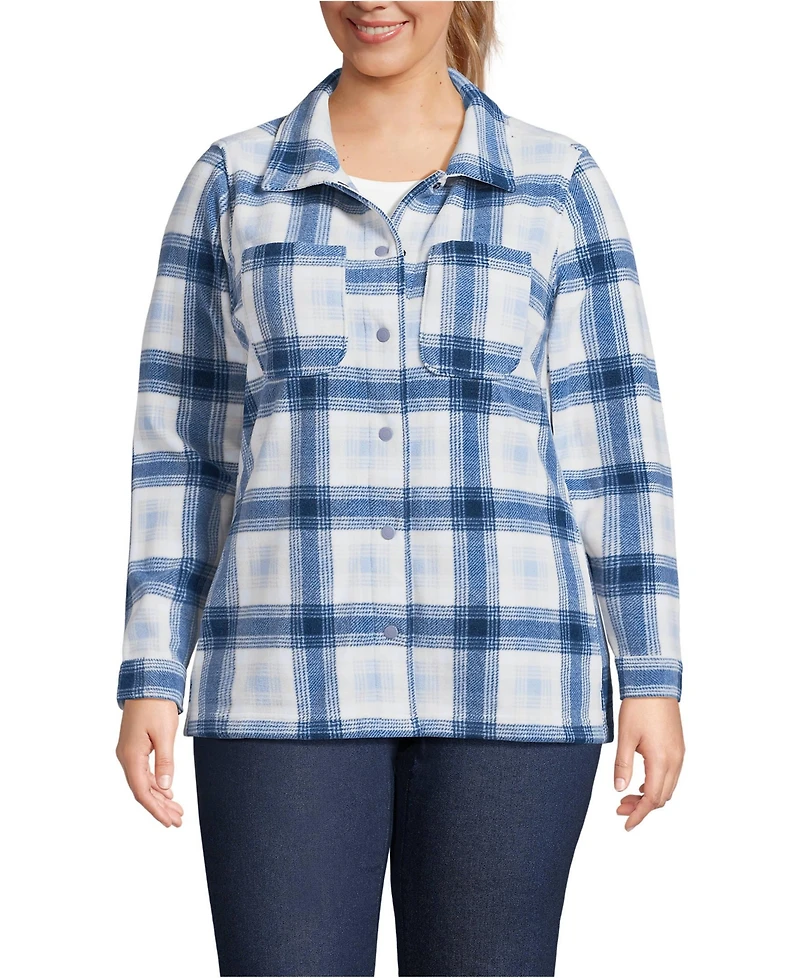 Lands' End Plus Anyweather Fleece Shirt Jacket
