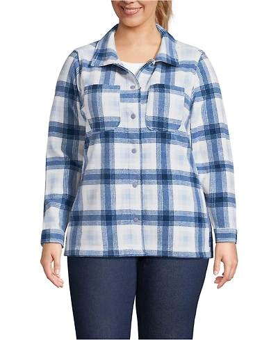 Lands' End Plus Anyweather Fleece Shirt Jacket