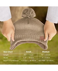 KeaBabies Muff Baby Beanie, Hat for Boys, Girls, Winter Hats Kids, Newborn, Infant, Toddler 0-36 months