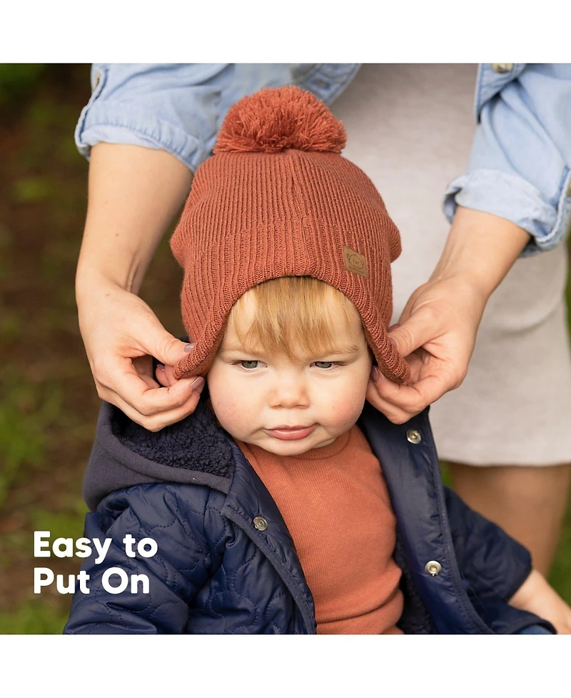 KeaBabies Muff Baby Beanie, Hat for Boys, Girls, Winter Hats Kids, Newborn, Infant, Toddler 0-36 months