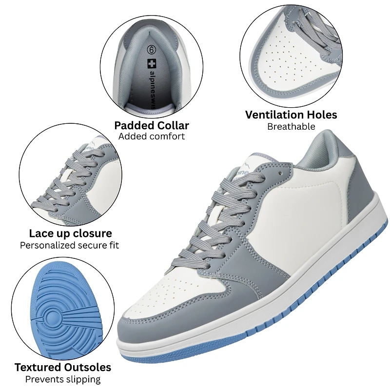 Alpine Swiss Men's Nate Fashion Sneakers Casual Low Top Comfortable Tennis Shoes