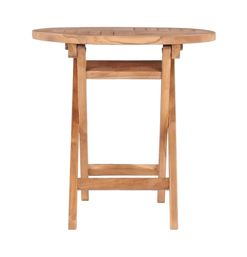 vidaXL Folding Patio Table 17.7" Solid Teak Wood
