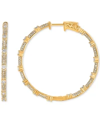 Diamond Cluster Hoop Earrings (1-1/2 ct. t.w.) in 14k Gold