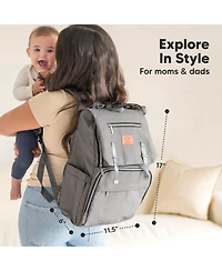 KeaBabies Baby Explorer Diaper Backpack Bag, Large, Waterproof Bags, Multi Functional Backpacks