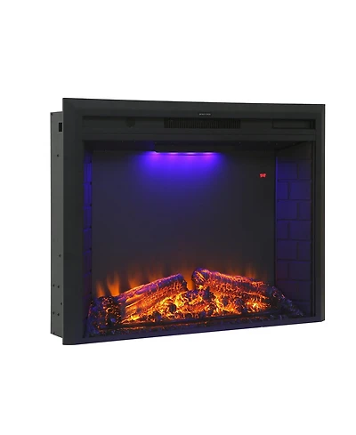 Mondawe 5000BTU Electric Fireplace With 5 Brightness Levels/3 Flame Colors With Panel/Remote Control