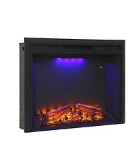 Mondawe 5000BTU Electric Fireplace With 5 Brightness Levels/3 Flame Colors With Panel/Remote Control