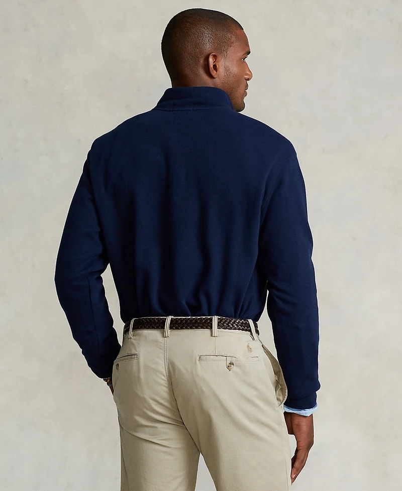Polo Ralph Lauren Men's Big & Tall Estate-Rib Quarter-Zip Pullover Sweater