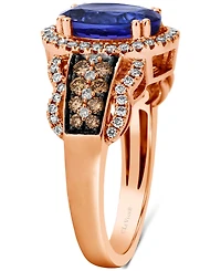 Le Vian Blueberry Tanzanite (2-1/2 ct. t.w.) & Diamond (5/8 Halo Statement Ring 14k White Gold (Also Available Rose or Ye