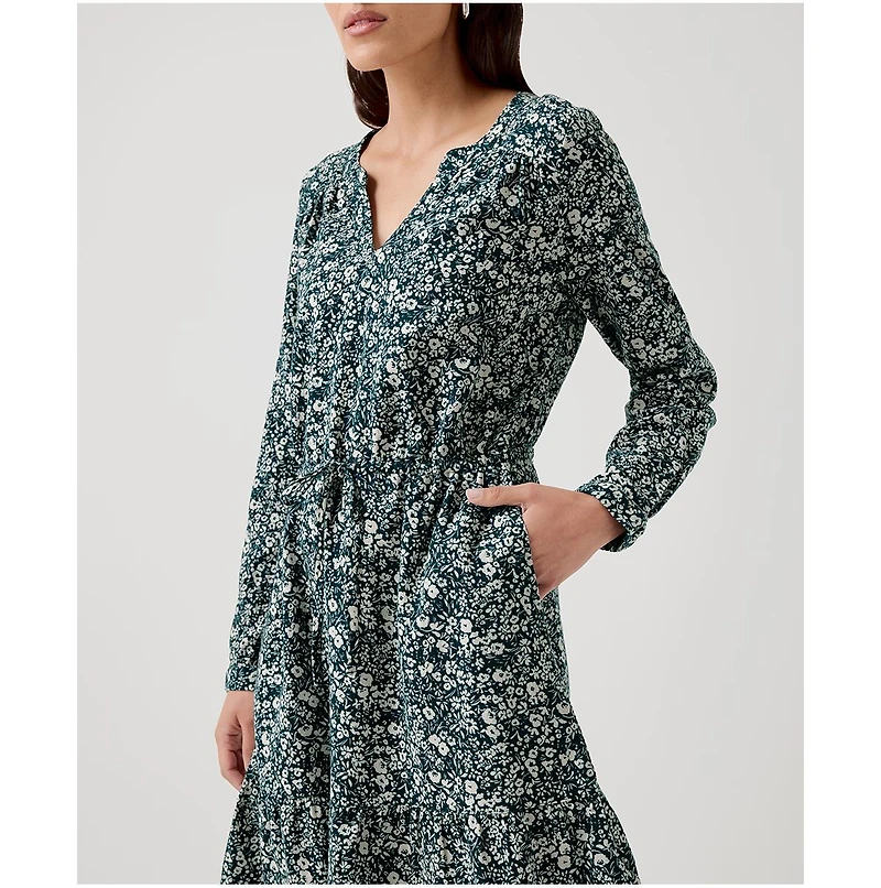 Pact Women's Organic Cotton Cafe Crepe Tiered Dress
