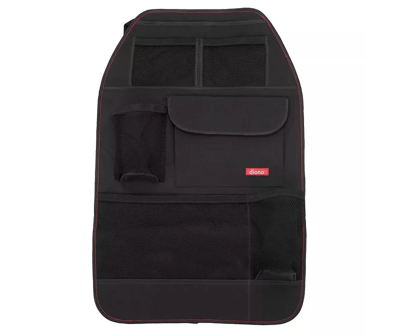 Diono Toddler Stow 'n Go Car Back Seat Organizer, Kick Mat Seat Protector, 7 Pockets, 2 Drinks Holders
