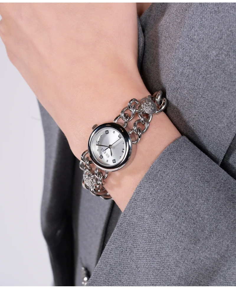 Guess Women's Analog Silver Tone Steel Watch 25mm