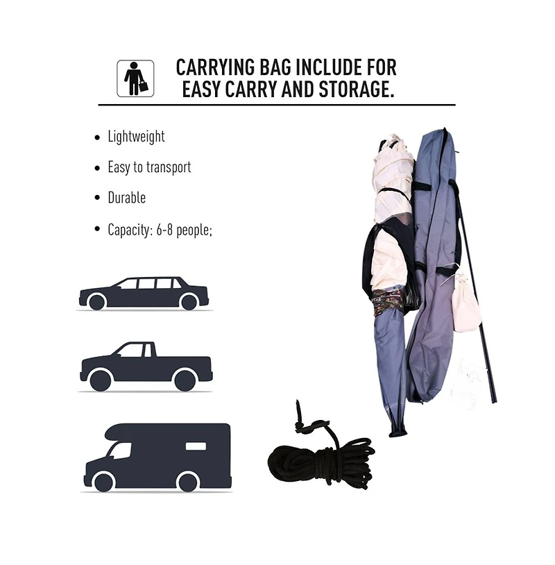 Slickblue 10' x 10' Pop-Up Canopy Tent for Quick Outdoor Shelter