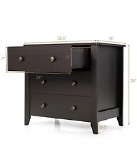 3 Drawer Dresser Chest of Drawers Bedside Table
