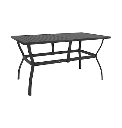 vidaXL Patio Table Anthracite 55.1"x31.5"x28.3" Steel