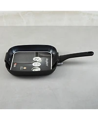 BergHOFF DiNA Helix Recycled Aluminum Nonstick Ceramic Grill Pan, 10.25"