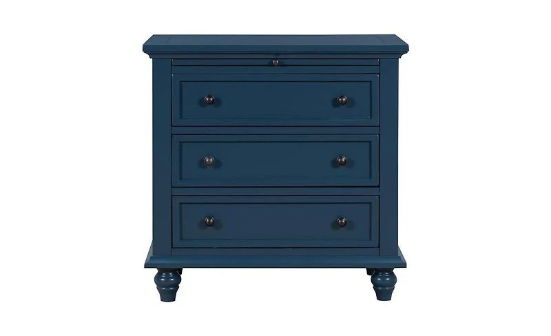 Slickblue 3-Drawer Wood Storage Cabinet – End Table with Pull-Out Tray