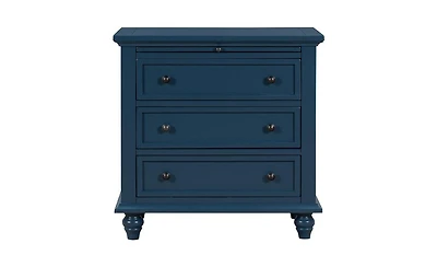 Slickblue 3-Drawer Wood Storage Cabinet – End Table with Pull-Out Tray