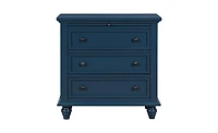 Slickblue 3-Drawer Wood Storage Cabinet – End Table with Pull-Out Tray