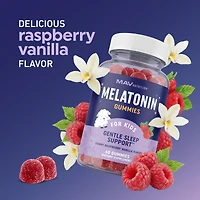 Mav Nutrition Melatonin Gummies for Kids, Premium Melatonin Gummies for Improve Sleep Quality with Chamomile & Lemon Balm, Raspberry Flavor, Mav Nutri