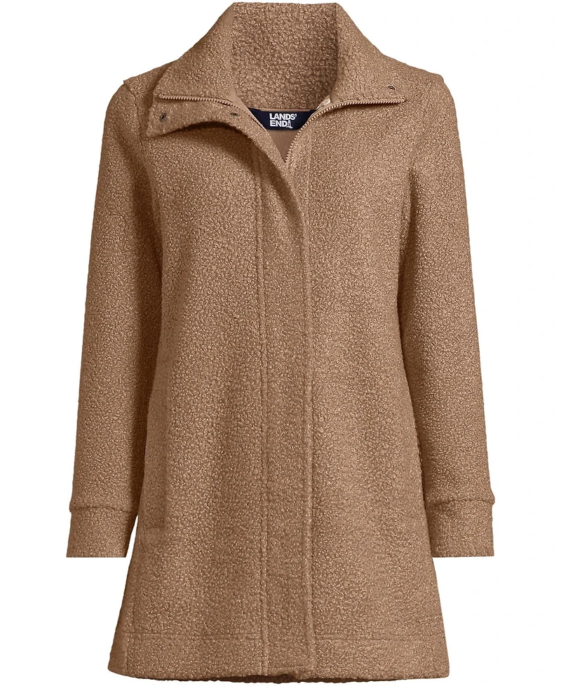 Lands' End Plus Boucle Fleece Coat