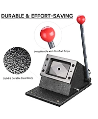 2-1/8" x 3-3/8" Die Cutter Manual Id Card Scrapbooking Paper Trimmer Heavy Duty Punch