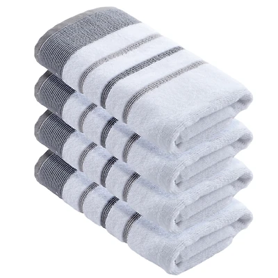 Linery & Co. Luxurious Cotton Decorative 4-Piece Hand Towel Set