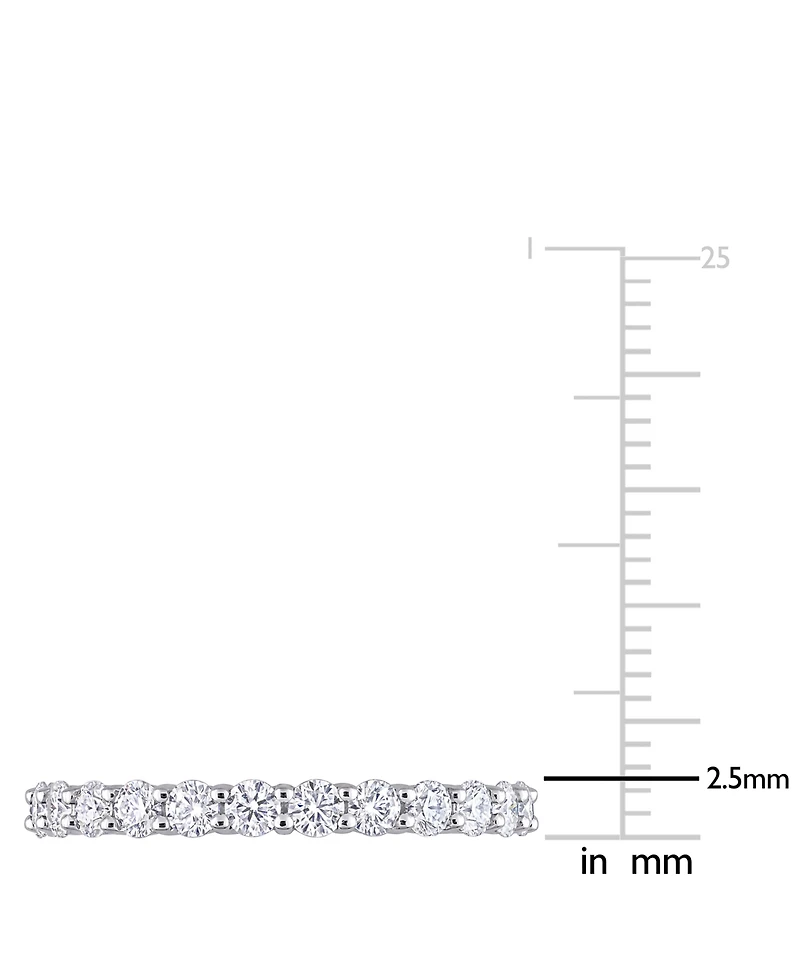 Moissanite Polished Eternity Band (1-1/2 ct. t.w.) in 10k White Gold