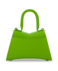 Gold Hardware Detail Angular Mini Leather Handbag