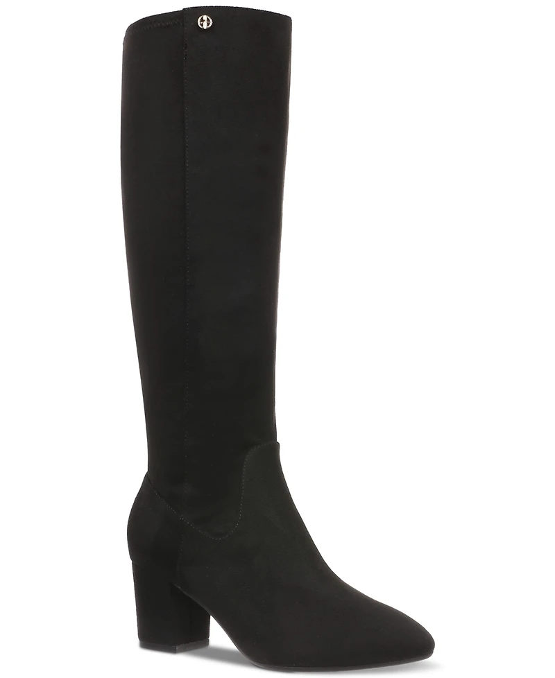 Giani Bernini Women's Maylynee Memory Foam Block Heel Knee High Dress Boots