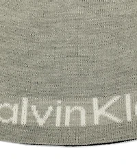 Calvin Klein Men's Large Logo Scarf & Beanie Set