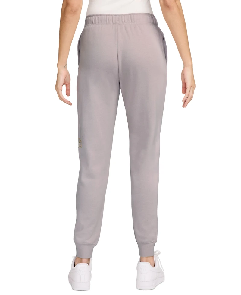 Nike Women's Mid-Rise Club Fleece Shine Joggers