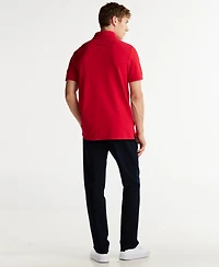 Tommy Hilfiger Men's Short Sleeve Embroidered Chest Stripe Polo Shirt