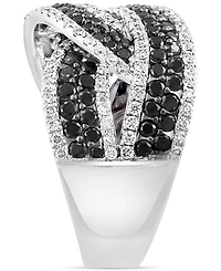 Effy Black & White Diamond Knot Ring (2-1/3 ct. t.w.) in 14k White Gold