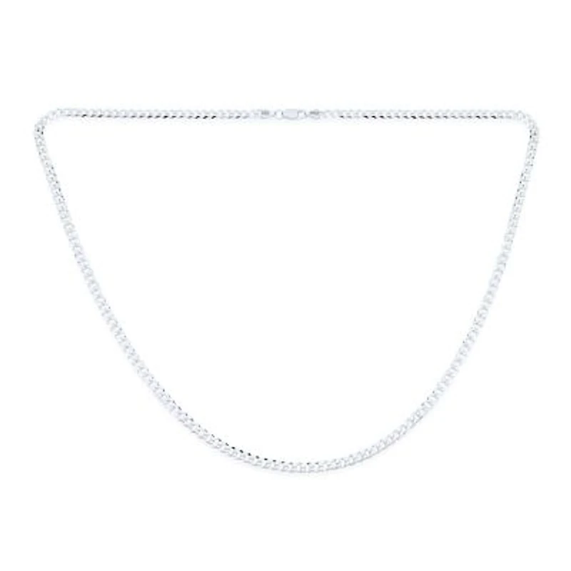 Bling Jewelry Solid Strong .925 Sterling Silver 180 Gauge 7mm Miami Cuban Curb Chain Necklace