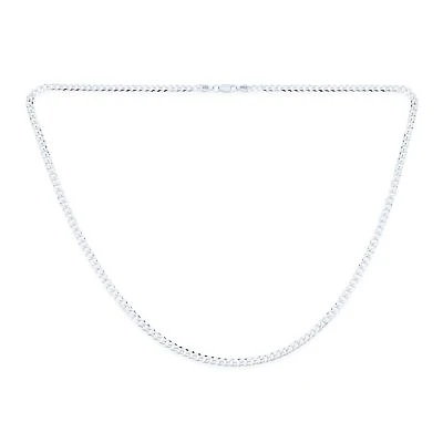 Bling Jewelry Solid Strong .925 Sterling Silver 180 Gauge 7mm Miami Cuban Curb Chain Necklace