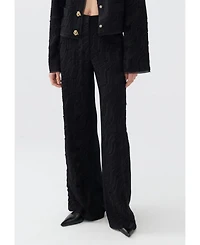 Nocturne Women's Jacquard Wide Leg Pants