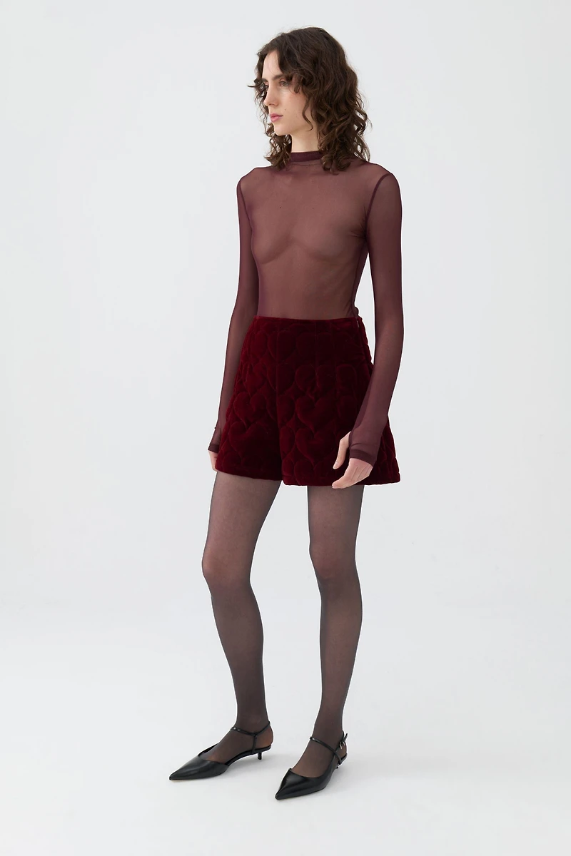 Nocturne Women's Quilted Mini Shorts