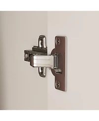 Famapy White 4-Door Armoires with Mirror, 2 Hanging Rods, 2-Drawers