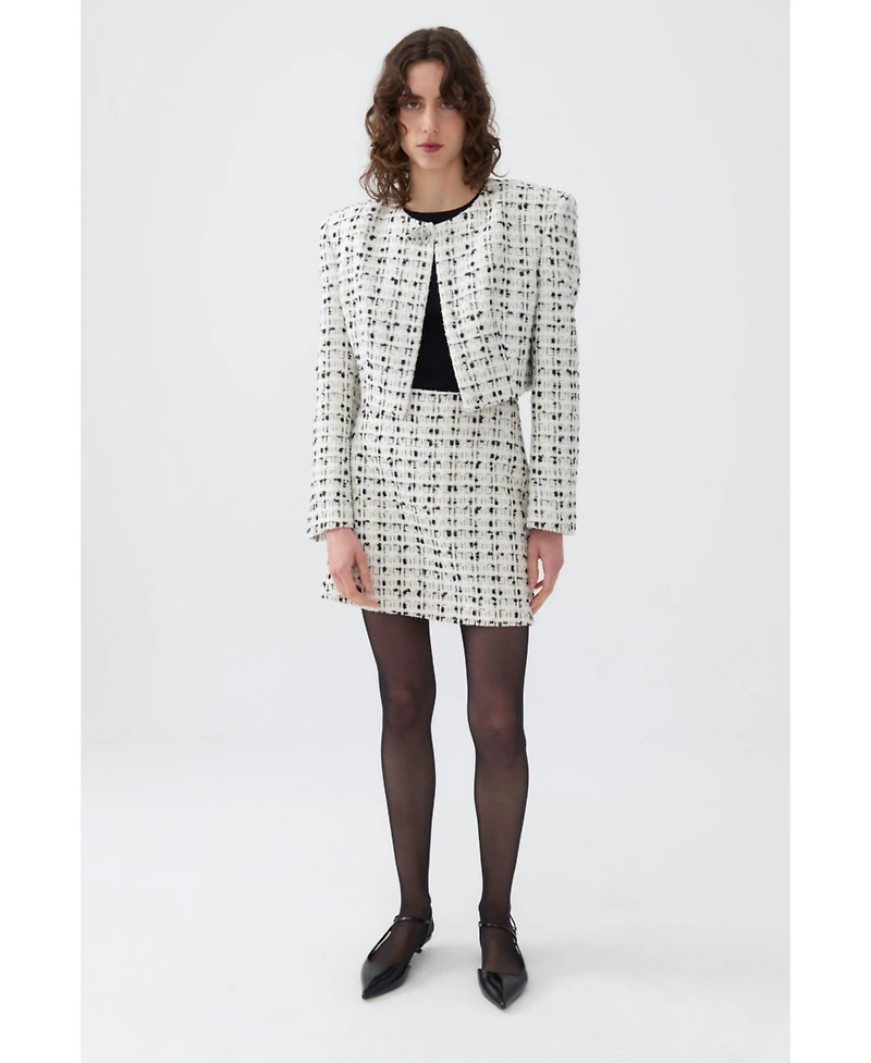 Nocturne Women's Tweed Crop Jacket