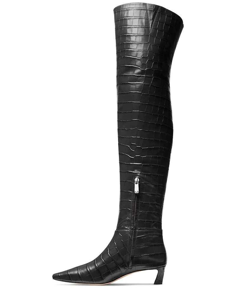 Michael Kors Women's Cosmo Croco-Embossed Over-The-Knee Boots