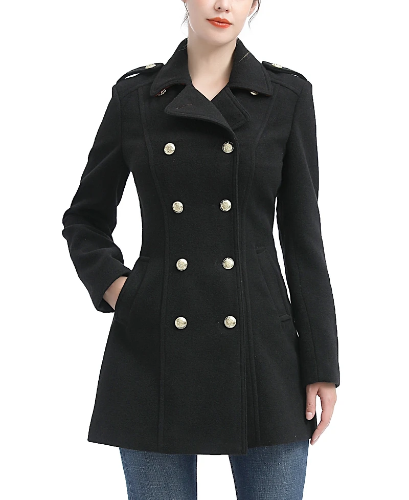 Kimi + Kai Women's Brylee Fitted Wool Pea Coat