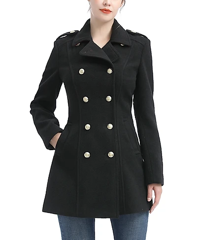 Kimi + Kai Women's Brylee Fitted Wool Pea Coat