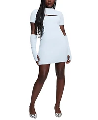 Guess Women's Meteor Removable-Sleeve Sweater Dress