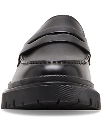 Steve Madden Men's Akkron Leather Lug-Sole Penny Loafers