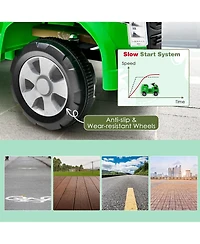 Gymax 12V Recycling Garbage Truck Electric Ride On Toy Remote w/Recycling Accessories Yellow