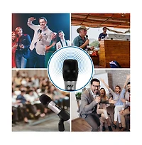 Pyle Uhf Wireless Microphone Adapter System, Pro Audio Wireless Mic Transmitter with Selectable Frequency