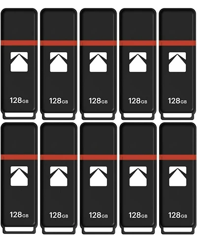 Kodak USB2.0 K100 128GB Flash Drive (10-pack)