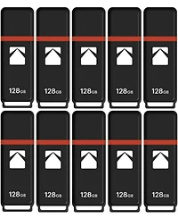 Kodak USB2.0 K100 128GB Flash Drive (10-pack)